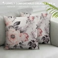 thumbnail image 3 of JEUXUS Watercolor Flower Pillow Cover Floral Abstract Pink Grey Blossom Spring RosePillow Cover Throw Pillow Case Cushion Cover Pillowcase for Sofa Home Bed Decorative, 3 of 5