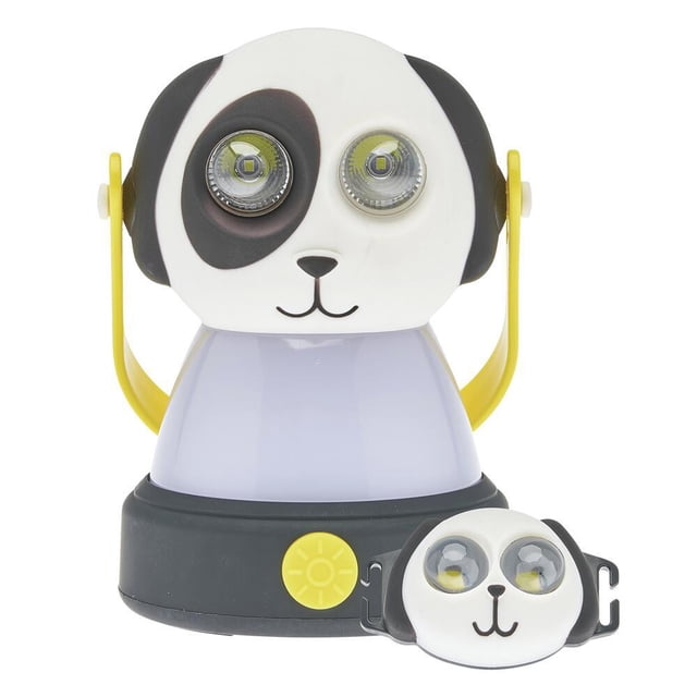 Lanterne de Camping pour Enfants à DEL avec Lampe Frontale - 2 Modes d'Éclairage / Poignée Rabattable / Adaptée aux Enfants / Lanterne à Piles pour le Camping, les Urgences, les Ouragans et la Pêche