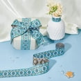 thumbnail image 6 of 7M Polyester Floral Jacquard Trim Ribbon - Cyan Style - 1.875 Inch Wide - Gift Giving Occasion, 6 of 8