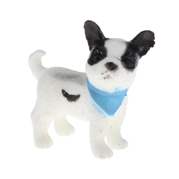 Figuras de animales de juguete en miniatura para cachorro de perro, escala 1:12, para casa de muñecas, 3 x 3 cm Los 3x3cm