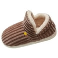 thumbnail image 2 of Chenyee Women's Men's Corduroy Fuzzy Bootie Slippers Platform Cozy Stylish Winter Slip On Fluffy House Shoes, 2 of 5