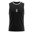 thumbnail image 4 of XIAOCHA Letter K Print Tank Top Mens Round Neck Sleeveless Contrast Gym Tops, 4 of 4