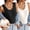 Bm05 C-Black White, variant on Women's Tank Top with Built in Bra Ribbed Camisole Summer Scoop Neck Basic Cami Tanks Undershirt Black-White-Gray-Coffee