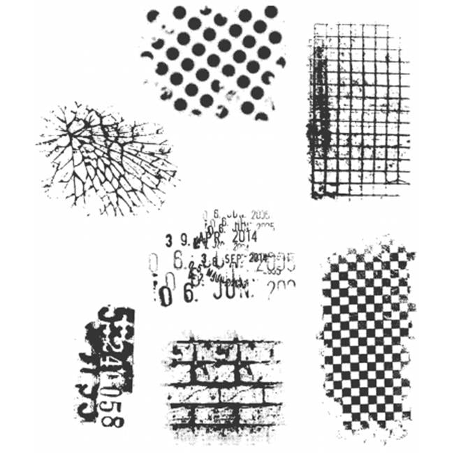 Tim Holtz Cling Stamps 7X8.5-Ultimate Grunge