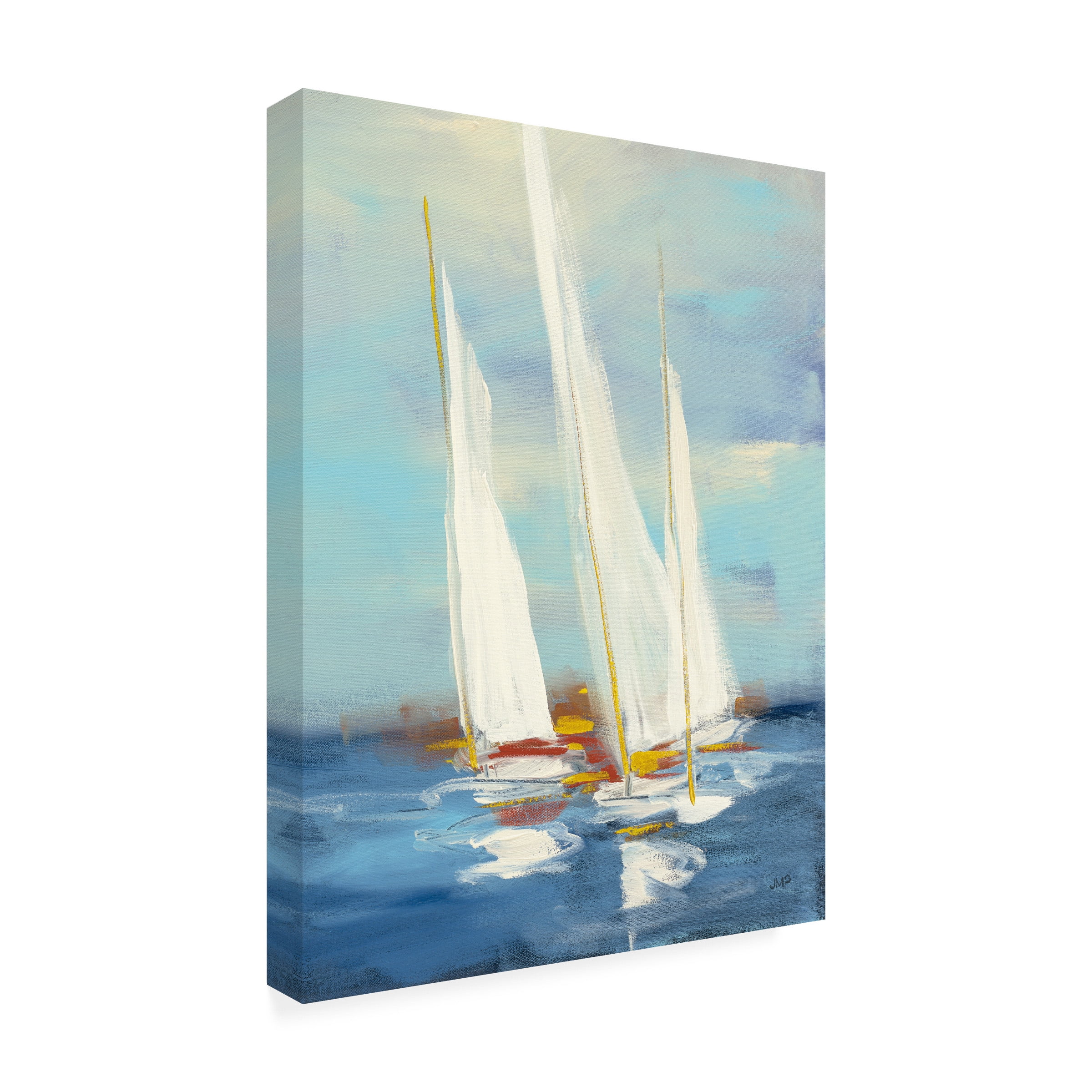 Julia Purinton 'Summer Regatta III Red Yellow' Outdoor Canvas