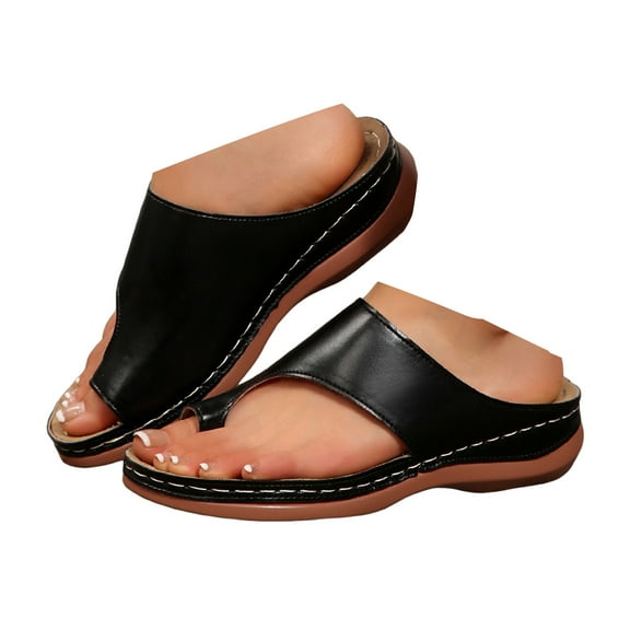 Mostsola Orthopedic Sandals for Women 2025 Flip Flops Comfortable Soft Sole Slip on Walking Shoes