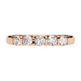 thumbnail image 2 of AFFY Five Stone Wedding Band Ring for Women, 0.50 Carat (ctw) Round Cut Lab Grown Diamond Eternity Ring In 10K Solid Rose Gold F-G, VS-SI Quality 1/2 ctw Ring Size-6.5, 2 of 6