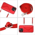 thumbnail image 7 of TECH CIRCLE Wallet Case For iPhone 11 with Card Holder,Flip Premium PU Leather Magnetic Clasp Kickstand Heavy Duty Protective Cover with Lanyard Strap for Apple iPhone 11 6.1" 2019,Red, 7 of 7