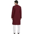thumbnail image 5 of SKAVIJ Kurta Pajama Set for Men Long Sleeve Cotton Party CasualRed XL, 5 of 6