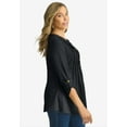 thumbnail image 3 of Jessica London Women's Plus Size Stretch Pleated Tunic, 3 of 4