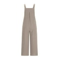 thumbnail image 4 of Women Jumpsuit Fashion Appear Thin Durable Retro Comfortable Christmas Gift Loose Jumpsuit Khaki Trendy Jumpsuit Size S, 4 of 5