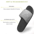 thumbnail image 3 of GZHJMY Stylish Slides for Women Men, Silver and White Glitter Abstract Background Soft Flexible Slip-on Sandals Slippers, 3 of 7