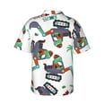thumbnail image 3 of Disketp Hawaiian Shirts For Men,Dinosaur On Excavator2 Print Mens Casual Short Sleeve Button Down Shirts Beach Shirt, 3 of 8