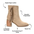 thumbnail image 4 of Journee Collection Womens Noriah Tru Comfort Foam Inside Zip Stacked Heel Booties, 4 of 6