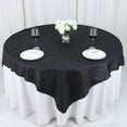 thumbnail image 5 of Efavormart 72"X72" Black Accordion Crinkle Taffeta Table Overlay, Square Tablecloth Topper, 5 of 11