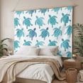 thumbnail image 3 of Coastal Sea Turtle Tapestry for Bedroom Wall Hanging Tapestry, Nautical Turquoise Ocean Creatures Ceiling Backdrop Tapestries Poster Blanket Wall Decor for Teens Room Living Room Dorm 51" x 59", 3 of 8