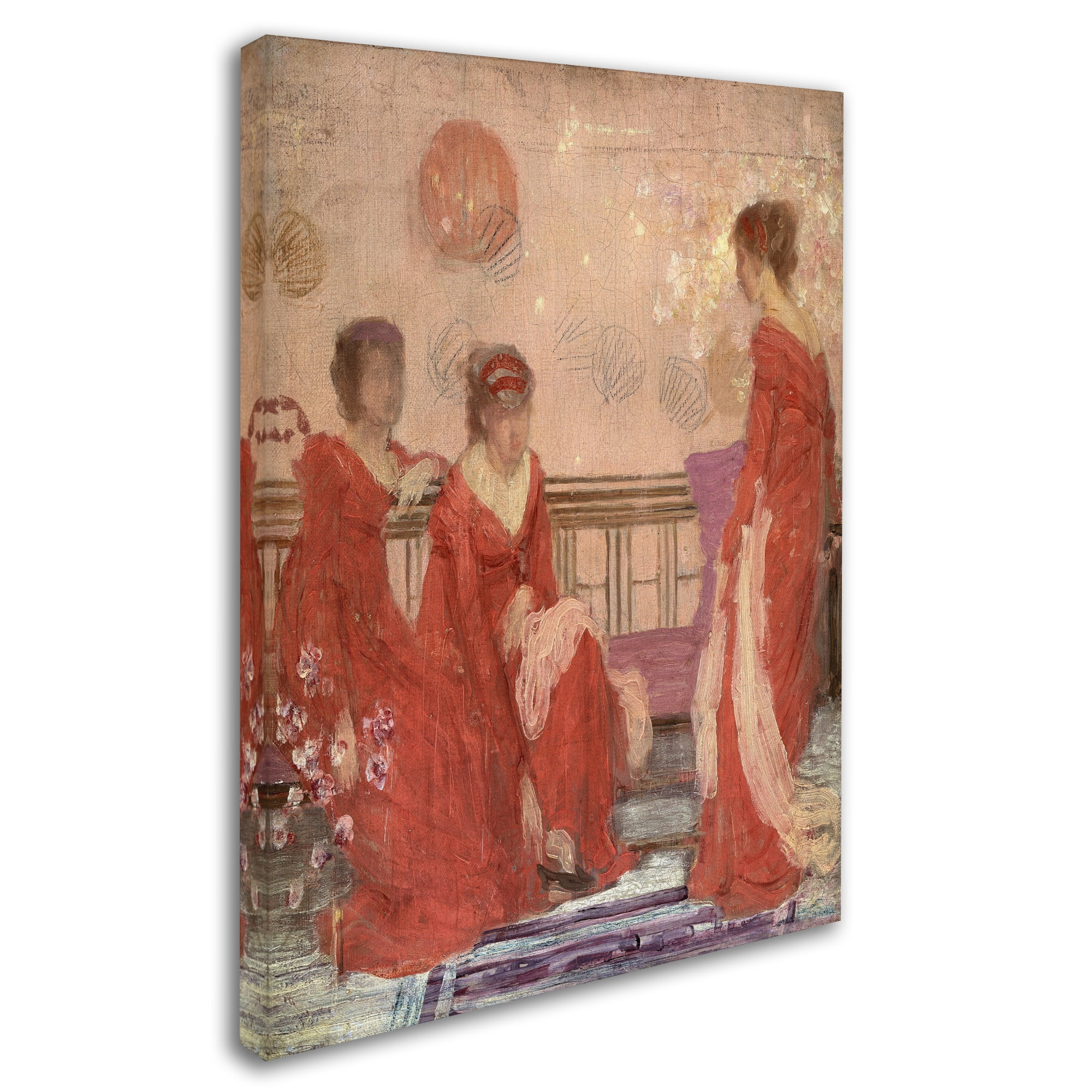 Whistler 'Harmony In Flesh Colour And Red' Canvas Art