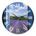 thumbnail image 2 of Designart 'Lavender Field Through Blue Open Cottage Window' Farmhouse Wall Clock, 2 of 5