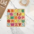 LIZEALUCKY Wooden Numbers Alphabet Matching Building Block Toy Toddler ...