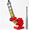 Red + ABS+1, variant on DIANJIE Yellow Ball Tossing Trainer for Baseball Tennis