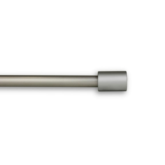 Contemporary Home Living 87" Satin Nickel Solid Curtain Rod with Mounting Brackets