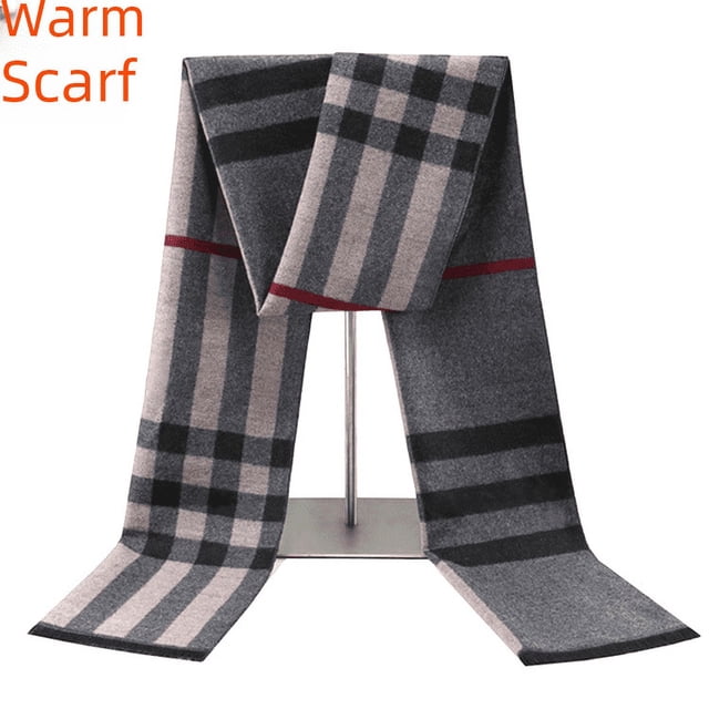 Bufanda de hombre, bufanda de invierno cálida a cuadros, bufanda de cachemira jacquard para hombre, fabricantes al por mayor