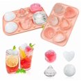 thumbnail image 2 of Bandeja de hielo Diamond Rose con 6 moldes for cubitos de hielo Diamond - Elegante máquina de hielo de silicona for fiestas y cócteles, 2 of 2