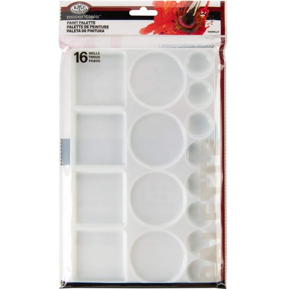 Royal & Langnickel Essentials 13" x 7" Plastic 16-Well Art Palette