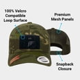 thumbnail image 2 of Pull Patch Multicam Camo Curved Bill Snapback Trucker Hat | Tropical Green & Green | 2x3 in Loop Surface for Patches, 2 of 5