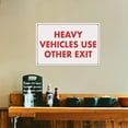 thumbnail image 5 of Heavy Vehicles Use Other Exit Sign 8"x12" - Aluminum Tin Warning for Home Outdoor Garden, Durable Traffic Decor for Warehouse, 5 of 8