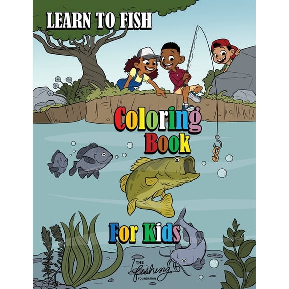 Learn to Fish Coloring Book for Kids, (Paperback)