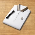 thumbnail image 4 of Camisa de manga corta para hombre, camisas con 3 botones y que absorbe el sudor, camiseta suave, camisetas de manga corta de Rugby para hombre, para acampar, regalo, pesca Blanco XL SM SunniMix Camisa de hombre, 4 of 8