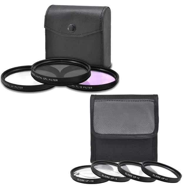 72mm Ensemble de Filtres Numériques Multi-Revêtements HD Haute Résolution Pro series + Ensemble de Filtres Macro Gros Plan HD 72mm Pro series Haute Qualité 4 Pcs +1 +2 +4 +10 & un Chiffon en Microfibre eCostConnection