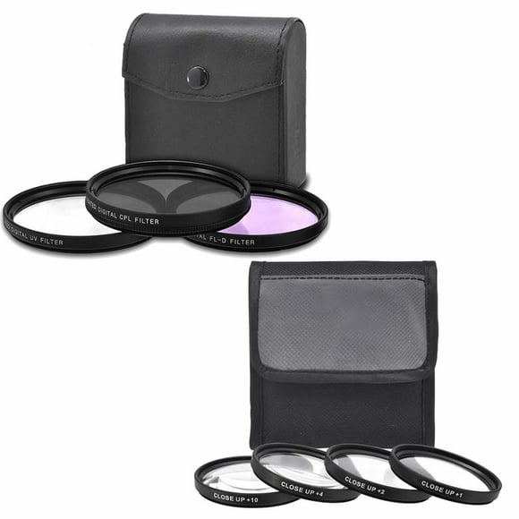 72mm Ensemble de Filtres Numériques Multi-Revêtements HD Haute Résolution Pro series + Ensemble de Filtres Macro Gros Plan HD 72mm Pro series Haute Qualité 4 Pcs +1 +2 +4 +10 & un Chiffon en Microfibre eCostConnection