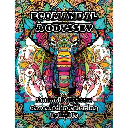 EcoMandala Odyssey: Animal Kingdom Revealed in Coloring Delights, (Paperback)
