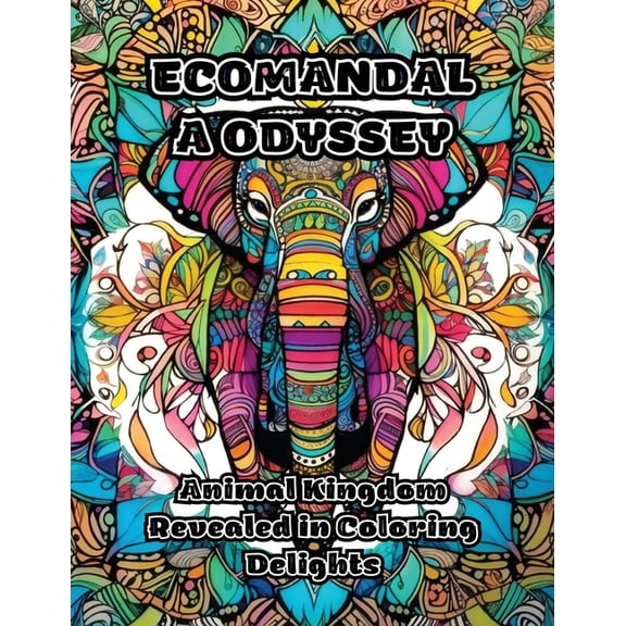 EcoMandala Odyssey: Animal Kingdom Revealed in Coloring Delights, (Paperback)