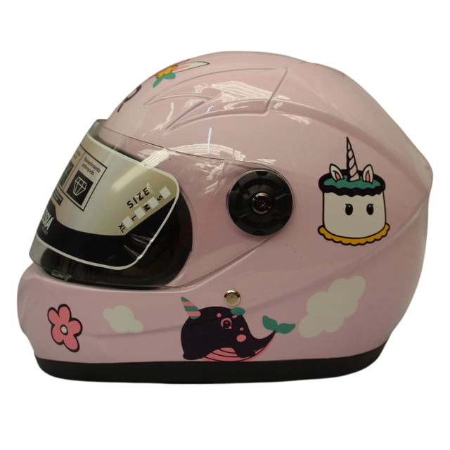 Casco infantil brillante con luz integrada.