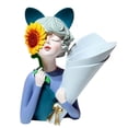 thumbnail image 2 of Estatuilla de resina nórdica para decoración de de salón, soporte de flores secas de escritorio, jarrón, estante, adornos de estatua para niñas Azul Macarena Estatuilla de niña, 2 of 8
