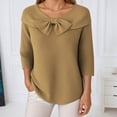 thumbnail image 4 of Women's Knit Bow Sweater Solid Color Pullover Top, 4 of 6