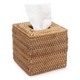 thumbnail image 1 of Funda para caja de pañuelos DECRAFTS, de ratán, tejida natural, cuadrada, 1 of 7
