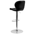 thumbnail image 5 of Flash Furniture Contemporary Tufted Black Vinyl Adjustable Height Bar Stool with Chrome Base, 2 Pack, 5 of 8