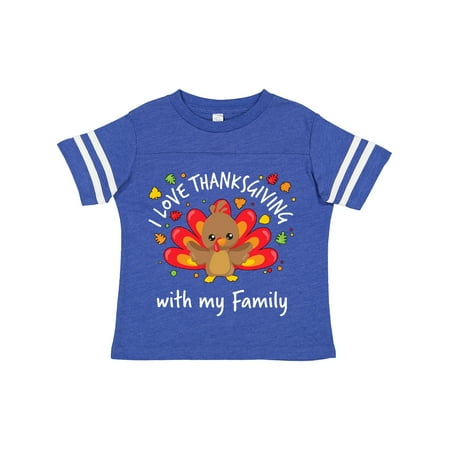 

Inktastic I Love Thanksgiving with My Family-happy Turkey Gift Toddler Boy or Toddler Girl T-Shirt