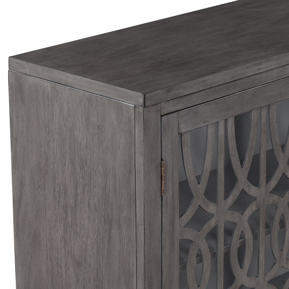 Kepooman Wood Accent Kitchen Buffet Sideboard, Entryway Serving Storage Cabinet with oors and Adjustable Shelf-Dining Room Console Living Room, Grey Kepooman Wood Accent Kitchen Buffet Sideboard, Entryway Serving Storage Cabinet with oors and Adjustable Shelf-Dining Room Console Living Room, Grey