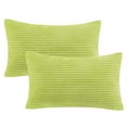 thumbnail image 2 of Phantoscope Phantoscope Faux Linen 20in x 12in Ocean Solid Print Bedroom, Living Room, Office Corduroy Decorative Pillow Case, Zip Closure (2 Count), 2 of 6