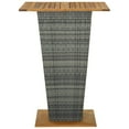 thumbnail image 3 of vidaXL 9 Piece Garden Bar Set with Cushions Poly Rattan Grey, 3 of 5