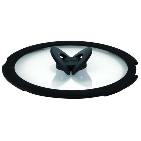 T-fal Tapa de Vidrio Ingenio 28 cm Apilable Compatible con Ingenio, Borde de Silicón y Asa Plegable de Baquelita, L9846753