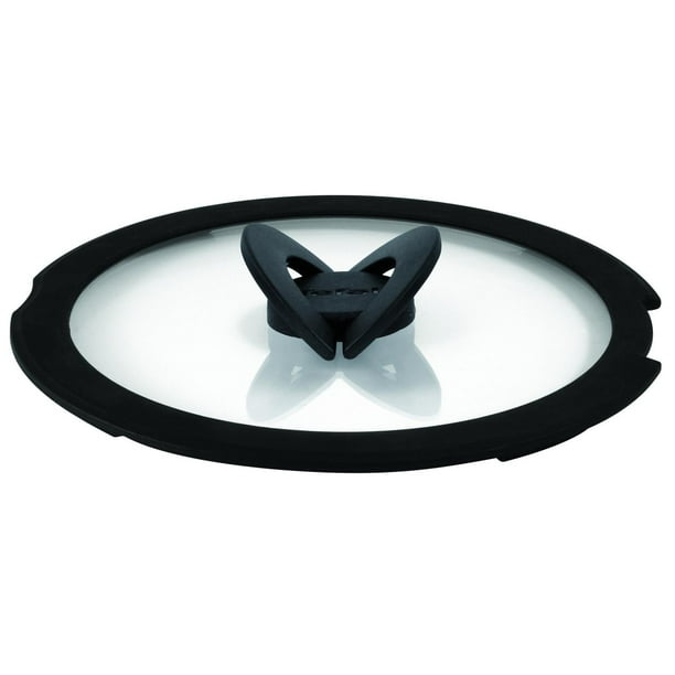 T-fal Tapa de Vidrio Ingenio 28 cm Apilable Compatible con Ingenio, Borde de Silicón y Asa Plegable de Baquelita, L9846753