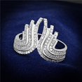 thumbnail image 1 of Alamode TS151-7 Bague en Argent Sterling 925 Rhodié pour Femmes avec AAA Grade CZ en Clair - Taille 7, 1 of 1