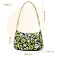 thumbnail image 3 of FORMRS Womens Shoulder Bag with Chain Strap Clutch Purse Cute Tote Handbag, Green Flower Pattern, 3 of 7