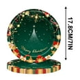 thumbnail image 6 of 32-Piece Disposable Christmas Tableware Set with Red and Green Holiday Snowflake Design for Festive Parties, 6 of 9